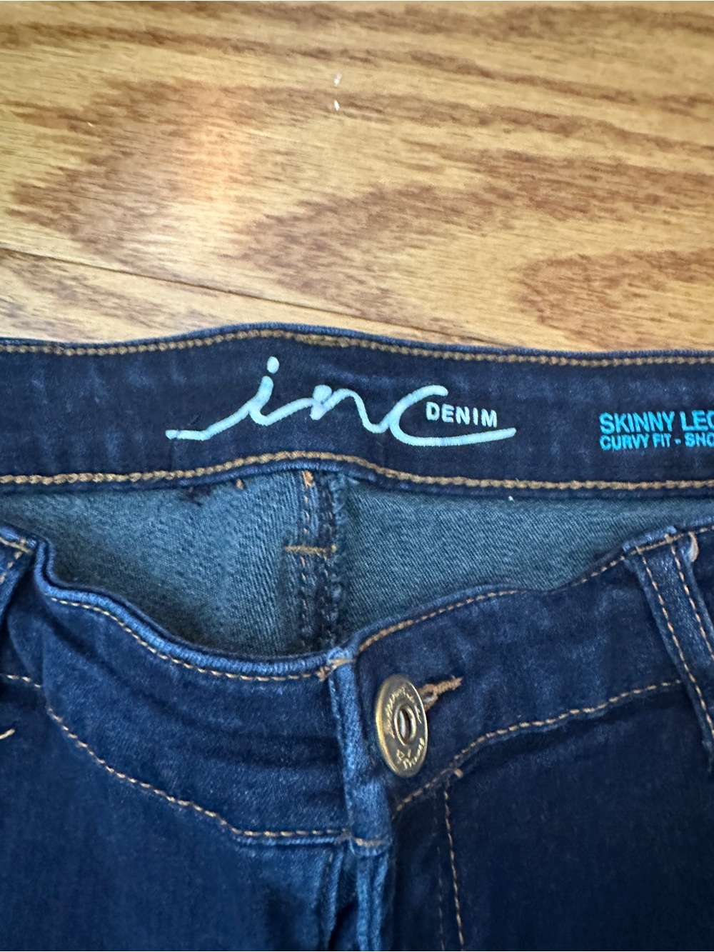 Inc Skinny Leg Jeans in Dark Blue